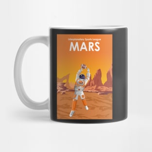 Mars Sports League Vintage Travel Poster Mug